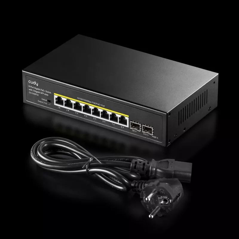 Niezarządzalny przełącznik Cudy GS1008PS2 Gigabit Ethernet 8 portów PoE