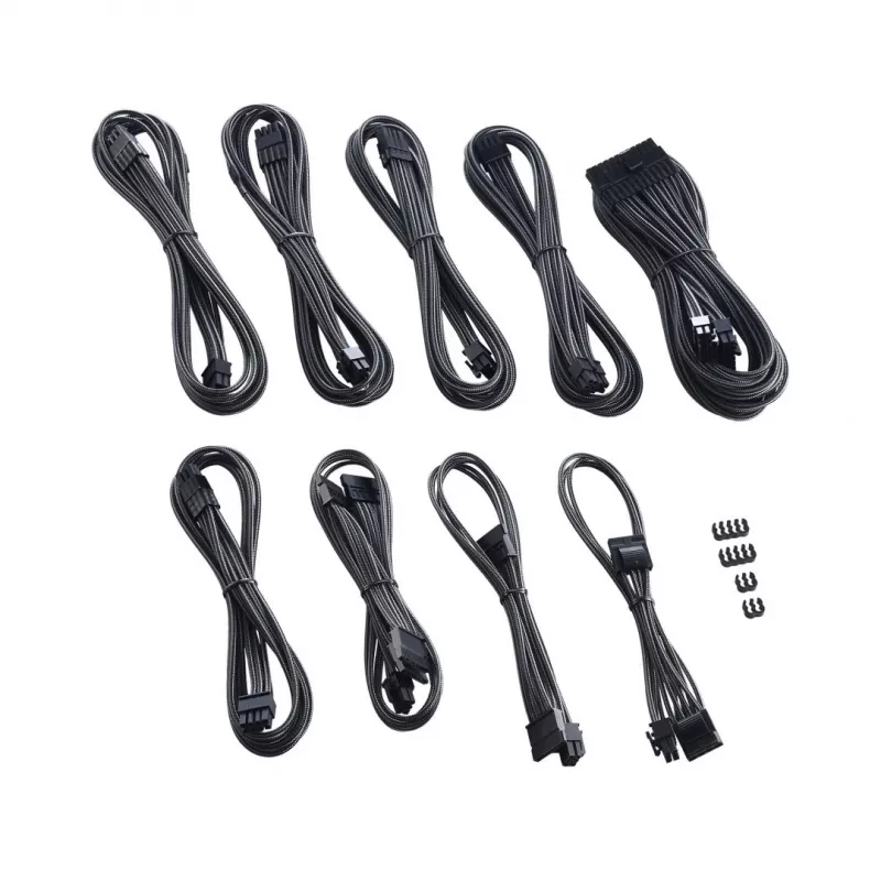 Wewnętrzny kabel zasilający Cablemod CM-PCSI-FKIT-NKC-R Carbon – niezawodne dostarczanie zasilania