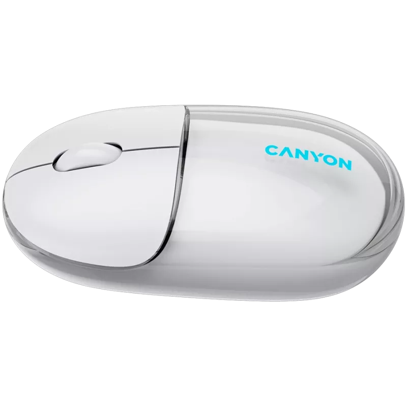 Mysz CANYON OnClick 24 BT/bezprzewodowa przezroczysta/biała