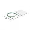 DELOCK 19 calowy keystone panel krosowy 24-portowy kątowy z odciążeniem, 1U, czarny, 482,6×125,5×44,2 mm