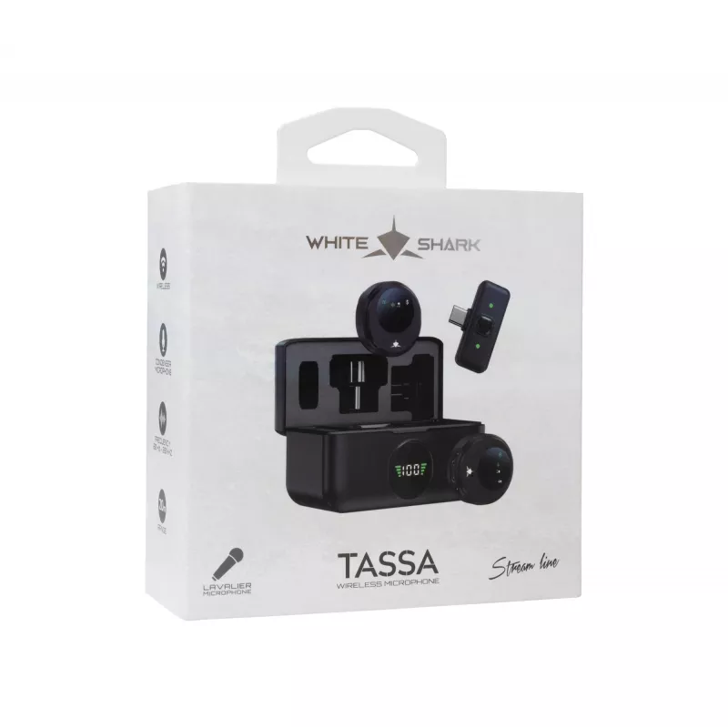 White Shark DSM-06 Tassa Czarny Ergonomiczny Design Podświetlenie RGB