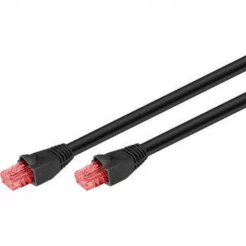 Goobay kabel krosowy zewnętrzny CAT 6, U/UTP, czarny, 75 m - materiał miedziany, płaszcz zewnętrzny PE (55439)