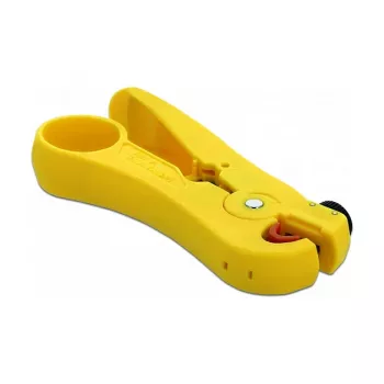 Stripper do kabli DELOCK 86478 — zakres ściągania izolacji 3,5–9 mm, długość 111 mm, żółty