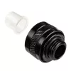 Złączka Alphacool 17471 — mosiężna czarna, Ø22 mm, wysokość 20 mm