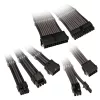 Zestaw przedłużaczy kablowych Kolink Core Adept — pleciony PET, 6-elementowy zestaw, 20+4-pin, 8-pin, 4+4-pin, 3×6+2-pin (300–350 mm)