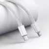 Przewód Baseus High Density Braided USB-C na Lightning, 20W, PD, 2m (biały)