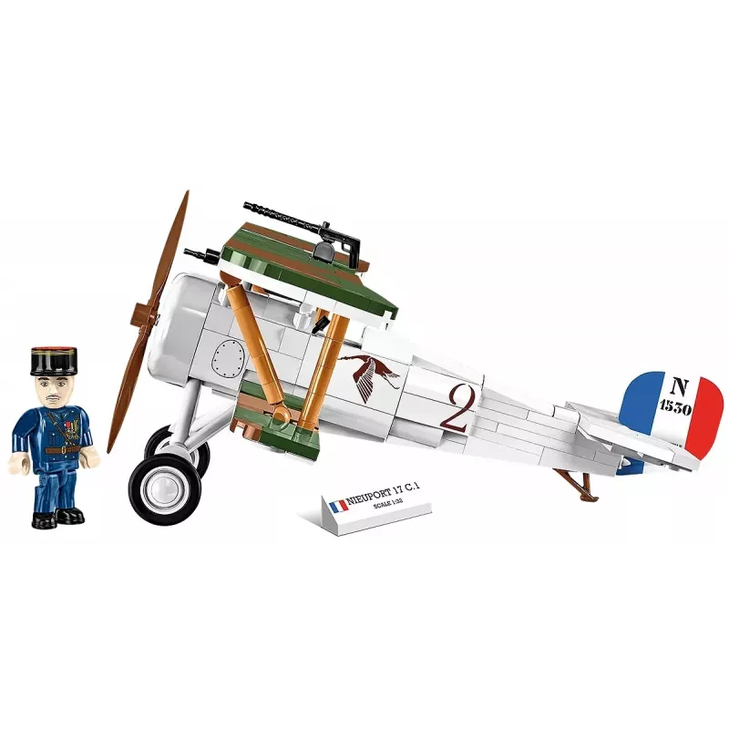 Klocki konstrukcyjne Cobi Blocks Nieuport 17 C.1 277 szt. — Zestaw modelu samolotu, Kolekcjonerski zestaw klocków