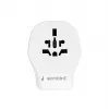 Podróżny adapter ścienny GEMBIRD TPA-1A2C20-02-W 20W — 1×USB-A + 2×USB-C, wtyczka typu G, 100–250V, biały