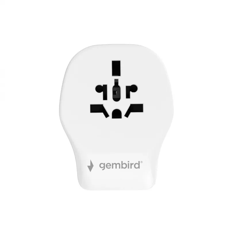 Podróżny adapter ścienny GEMBIRD TPA-1A2C20-02-W 20W — 1×USB-A + 2×USB-C, wtyczka typu G, 100–250V, biały