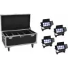 Zestaw reflektorów EUROLITE Multiflood 20000999 z 4 akumulatorami, 8×10W LED RGBW, stopień ochrony IP