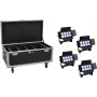 Zestaw reflektorów EUROLITE Multiflood 20000999 z 4 akumulatorami, 8×10W LED RGBW, stopień ochrony IP