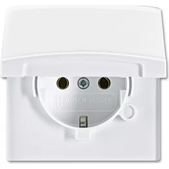 BUSCH-JAEGER gniazdo wtyczkowe SCHUKO IP44 20EUGK-32-101 AW44 z pokrywą 20EUGK-32-101 (20EUGK-32-101)