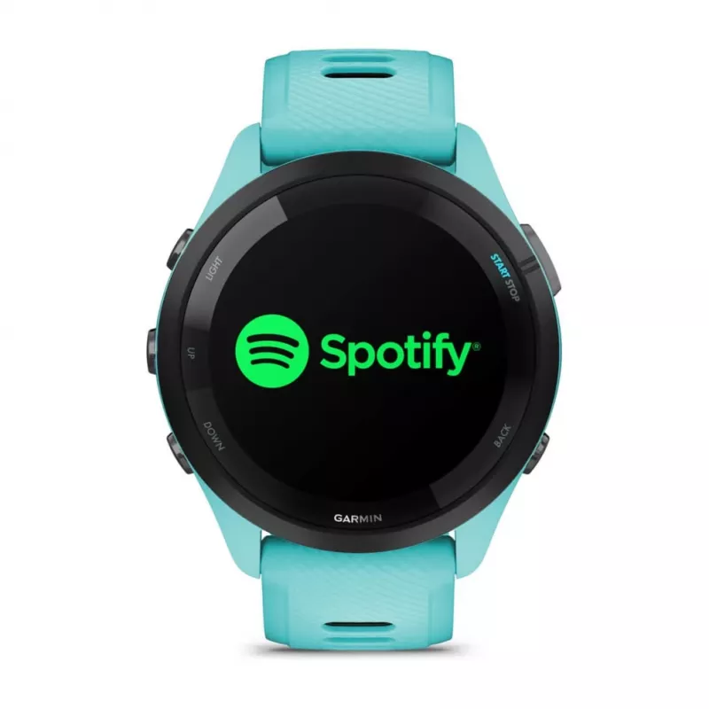 Garmin Forerunner 265 3,3 cm (1,3 cala) AMOLED 46 mm Cyfrowy 416 x 416 pikseli Ekran dotykowy Czarny, Niebieski Wi-Fi GPS (satelitarny)