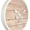 NeXtime klok 3134wi Plank, Ø50 cm, Ściana, Biały