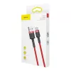 Kabel USB 2.0 A na USB-C Baseus CATKLF-B09 1m QC3.0 nylonowy pleciony czerwony, szybkie ładowanie i synchronizacja danych