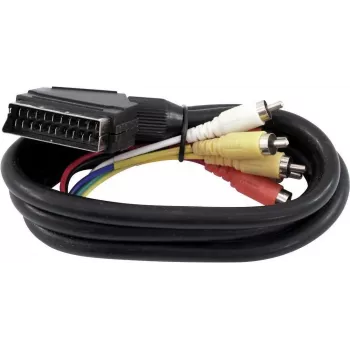 adapter kablowya SCART na 6x RCA Omnitronic 1.5 m