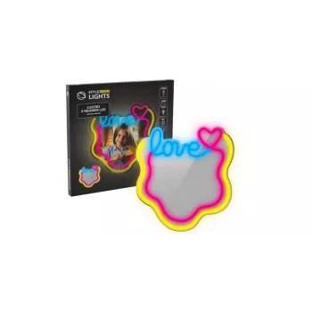 Lustro LED neonowe MANTA MASNL131MT – wzór 'LOVE', wbudowane podświetlenie LED neon