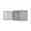 Szafa rack do montażu naściennego 19 inch 9U 600x450, szara, drzwi perforowane