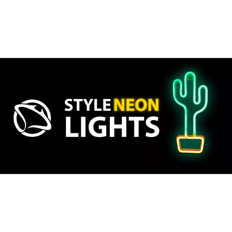 Dekoracyjne światło neonowe MANTA SNL07GNT Kaktus Zielony Żółty, neon