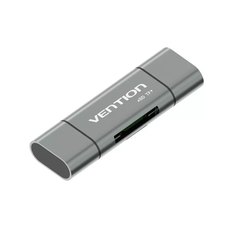 Vention USB3.0 wielofunkcyjny czytnik kart metalowy szary