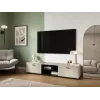 Szafka RTV Cama Meble SOHO 180x43x37 cm — blat w kolorze kaszmiru, czarna rama