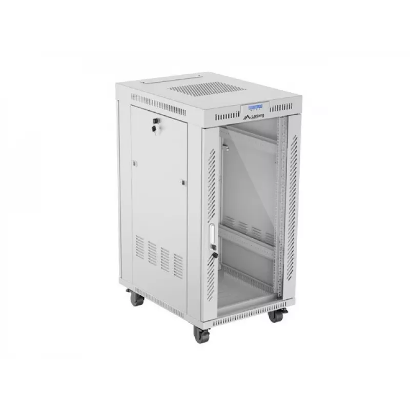 Szafa rack LANBERG FF01-6822-12SL 22U wolnostojąca, 1233×600×800 mm, IP20, 1200 kg
