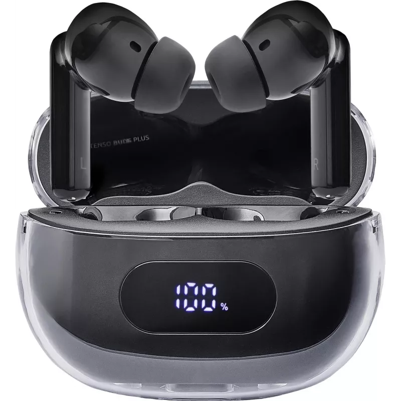 Intenso Buds Earphone Plus T310AE Czarny Słuchawki True Wireless Stereo (TWS) Douszne rozmowy/muzyka/Sport/codzienne użytkowanie USB Type-C Bluetooth Czarny (3720310)