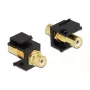 Moduł Keystone DeLOCK 86746 Płaski Czarny Złącze RCA