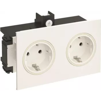 Rehau Socket Outlet 2-way SIGNA IN pure biały BRK 2STD (6121014)