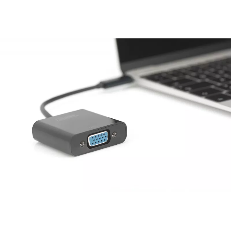 DIGITUS DA-70853 adapter USB-C – VGA, Full HD 1080p, czarny