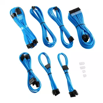 Zestaw kabli zasilających CableMod C-Series PRO ModMesh RM Czarny Label Hellblau CM-PCSR-16P3KIT-NKLB-R do zasilacza PC