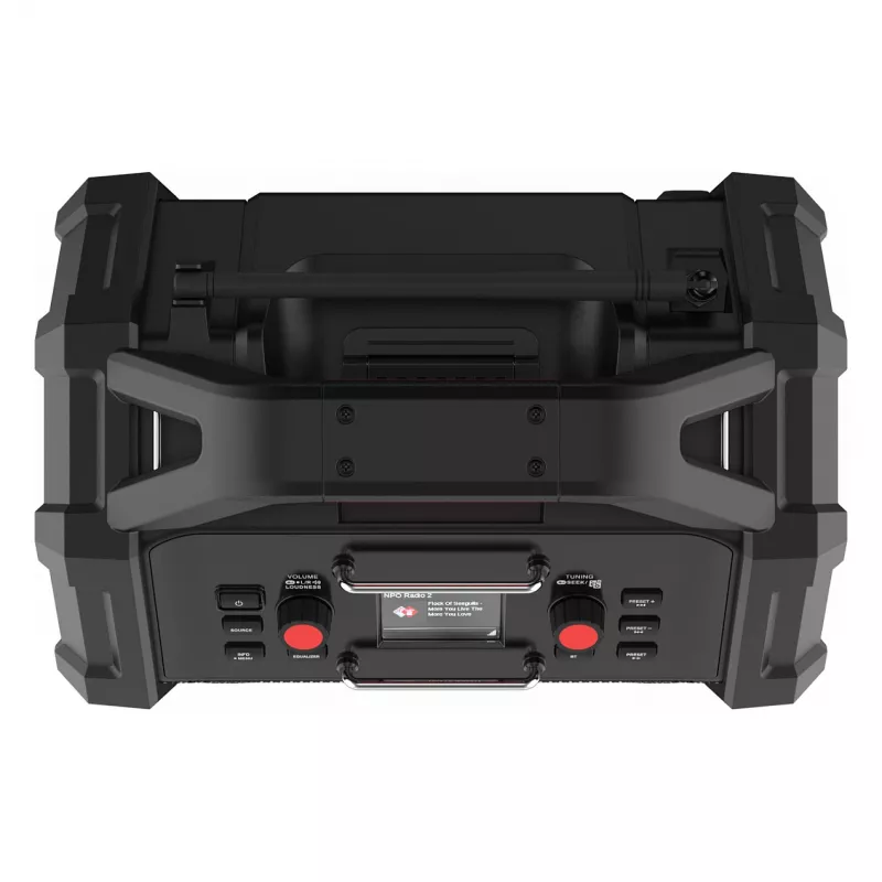 Przenośne radio budowlane PerfectPro ROCKTAGON 18V — zasilane bateriami radio na plac budowy