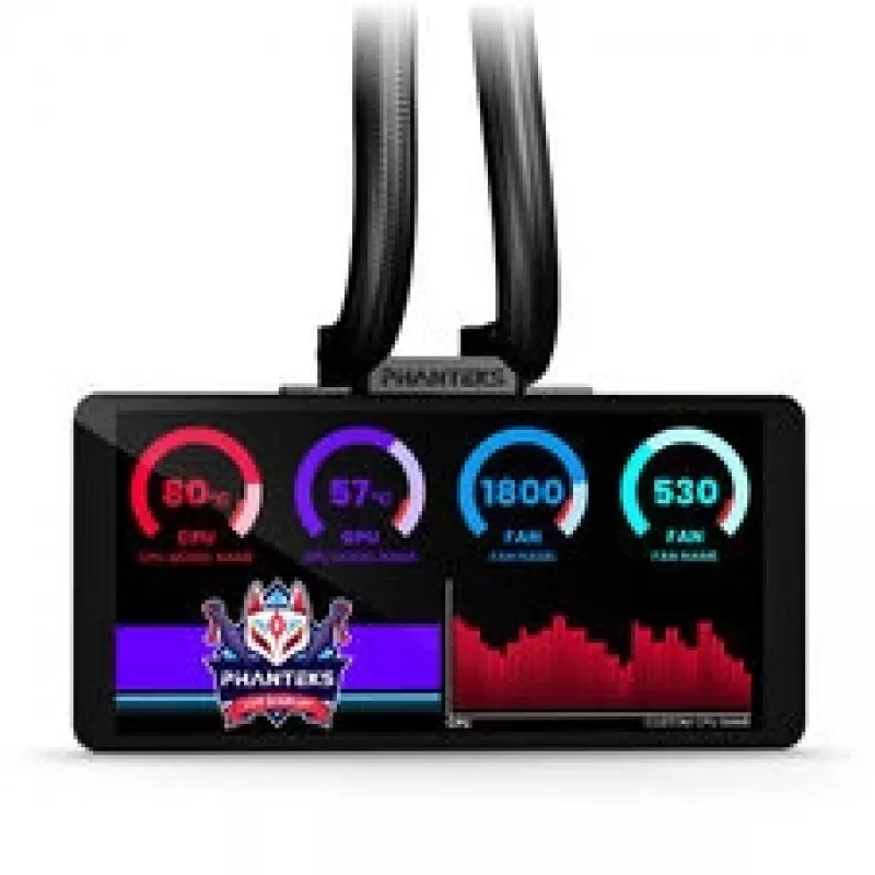 Phanteks Glacier One 360M25 LCD AiO-Liquid Cooling, 6-calowy wyświetlacz - 360 mm, czarny