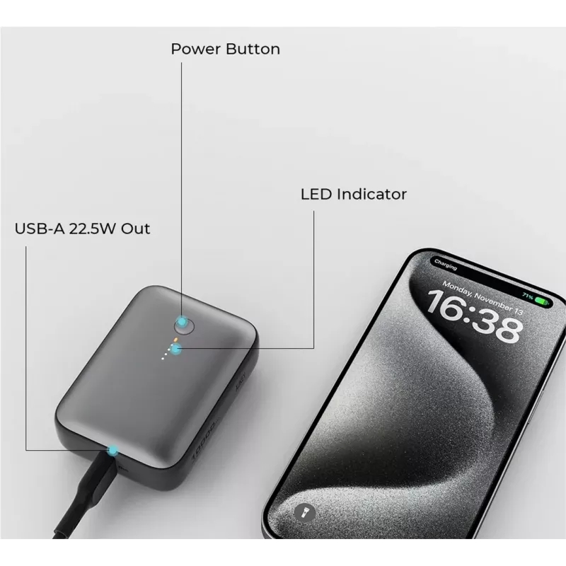 AUKEY 157000 power bank 10000 mAh Szary