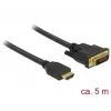 adapter kablowya wideo DeLOCK 85656 5 m HDMI Typ A DVI Czarny
