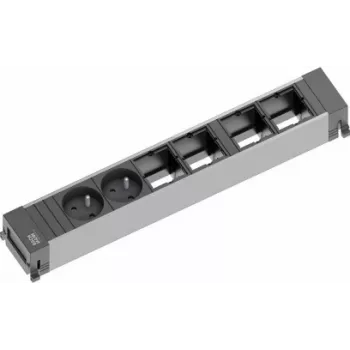 Bachmann POWER FRAME przedłużacz zasilający 0,2 m 2 gniazda AC do użytku wewnętrznego Czarny