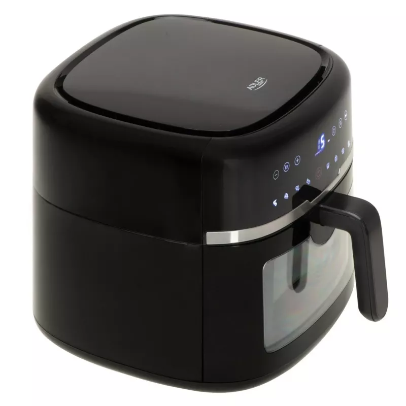 Adler AD 6318 frytkownica beztłuszczowa, 8 l, 2500 W, wyświetlacz LCD, 9 programów, czarna