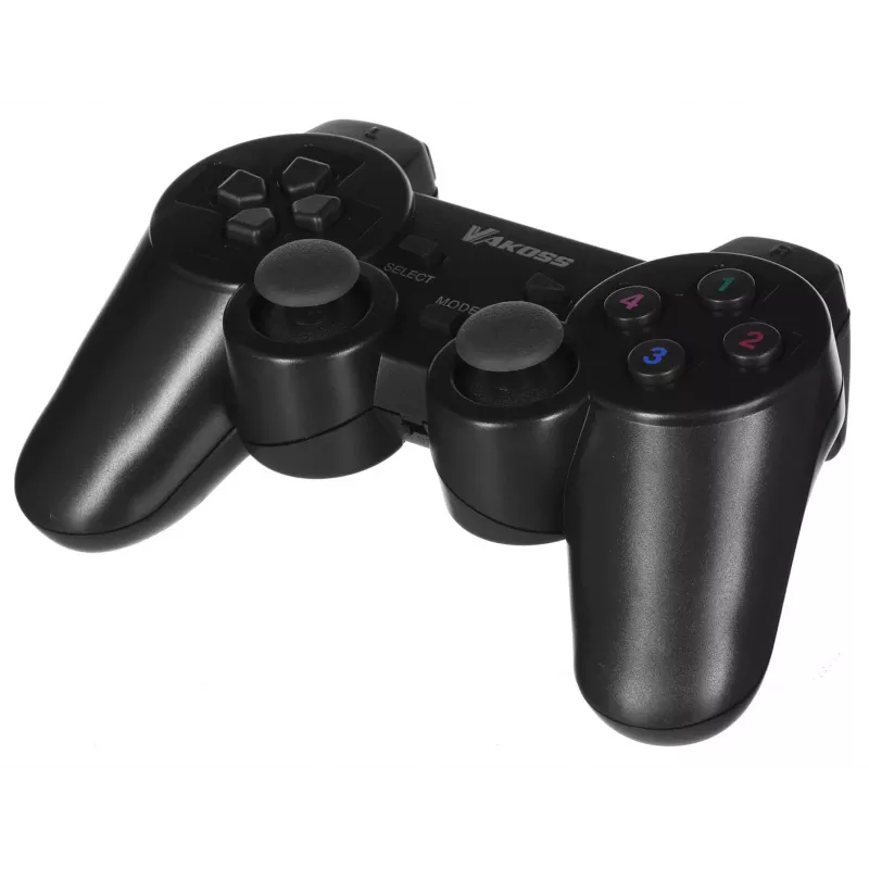 Gamepad VAKOSS GP-3925BK czarny bezprzewodowy RF analogowo-cyfrowy do PC i PlayStation 3, 12 przycisków, 2,4 GHz, nanoodbiornik