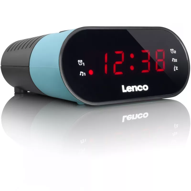 Radio z budzikiem Lenco CR-07 Czarny Niebieski