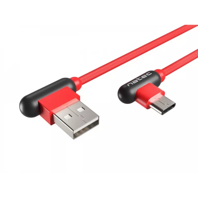 Kabel USB NATEC NKA-1201 USB 2.0 1m USB A USB C Czarny Czerwony