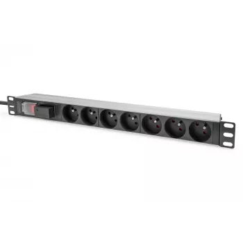 Listwa zasilająca Digitus z profilem aluminiowym, 7 gniazd CEE 7/5, kabel 2 m