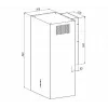 Okap kuchenny podszafkowy AKPO WK-4 CUBERA WL Czarny Mat T520 M3, 400 mm, 450 m³/h, filtr aluminiowy