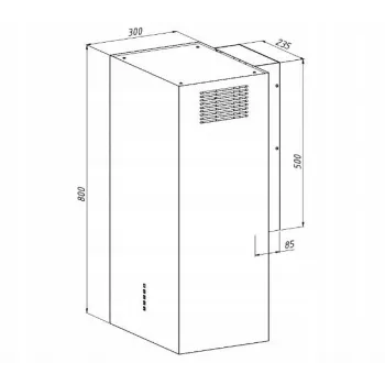 Okap kuchenny podszafkowy AKPO WK-4 CUBERA WL Czarny Mat T520 M3, 400 mm, 450 m³/h, filtr aluminiowy