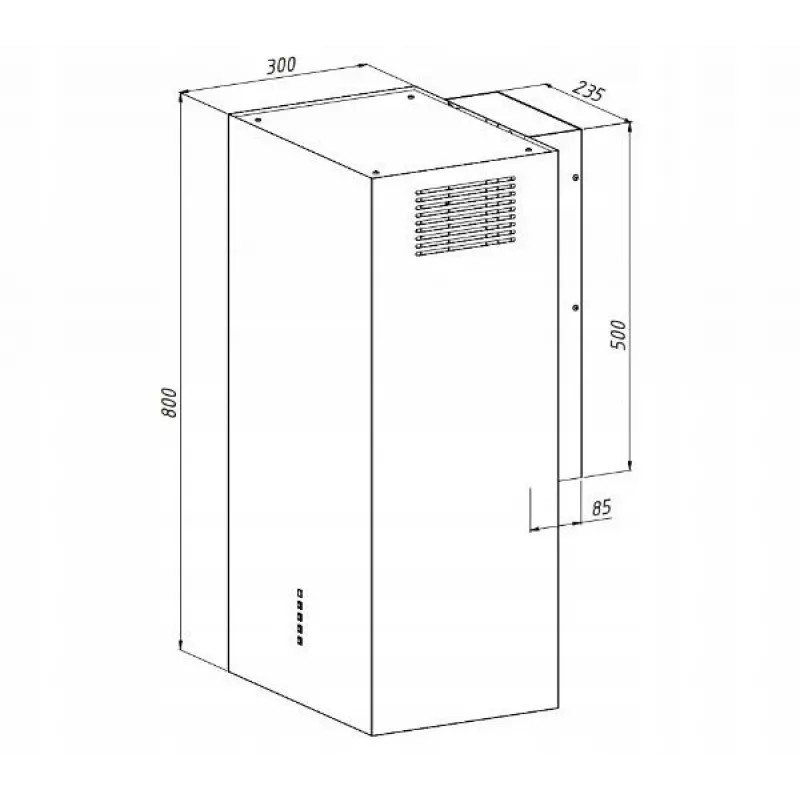 Okap kuchenny podszafkowy AKPO WK-4 CUBERA WL Czarny Mat T520 M3, 400 mm, 450 m³/h, filtr aluminiowy