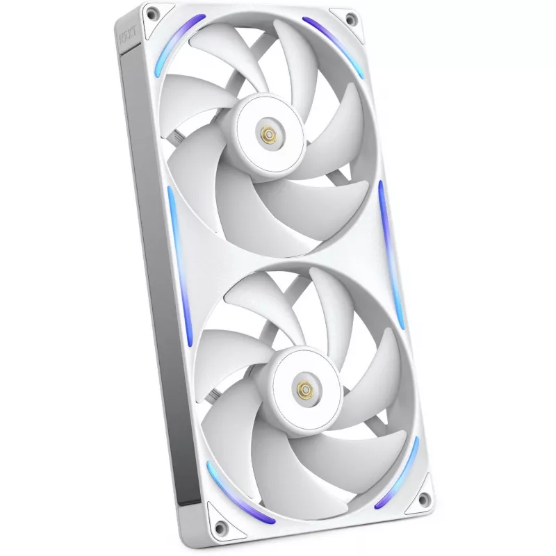 NZXT F280X RGB 140mm ARGB wentylatory do obudowy - biały, zestaw 2 szt.