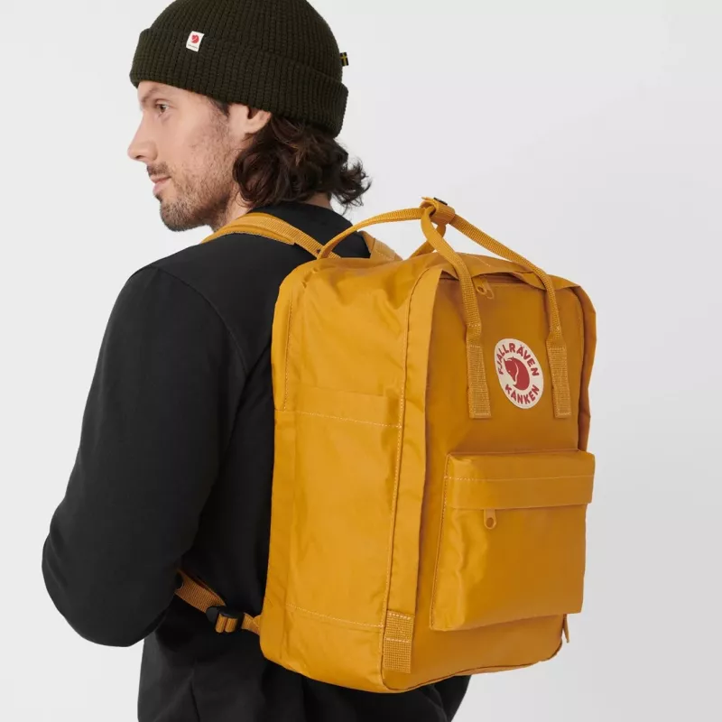 Plecak Fjällräven Kanken Laptop 13 cali — Miejski plecak casualowy, Żółty, 250×160×350 mm, Poliamid/PP/Winyl