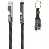 4smarts USB-C Kabel ComboCord Flat 240W+ z brelokiem - Kabel - Cyfrowy/Dane
