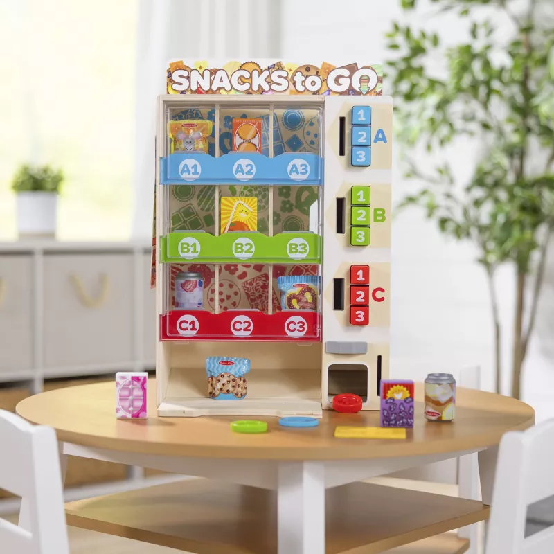 Melissa & Doug - Zestaw do zabawy w sklep z automatami sprzedającymi z drewna