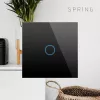 Jednobiegunowy łącznik dotykowy Spring One Way szkło czarne — model 0