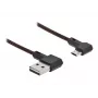 Kabel USB DeLOCK EASY-USB 2.0 Type-A męski do Micro-B męski kątowy 0,2 m czarny